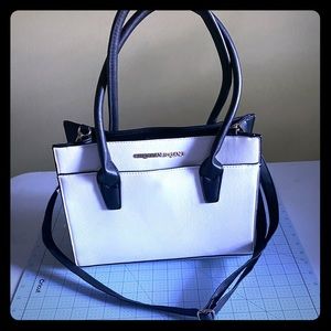 Black and white Christian Sirlano handbag